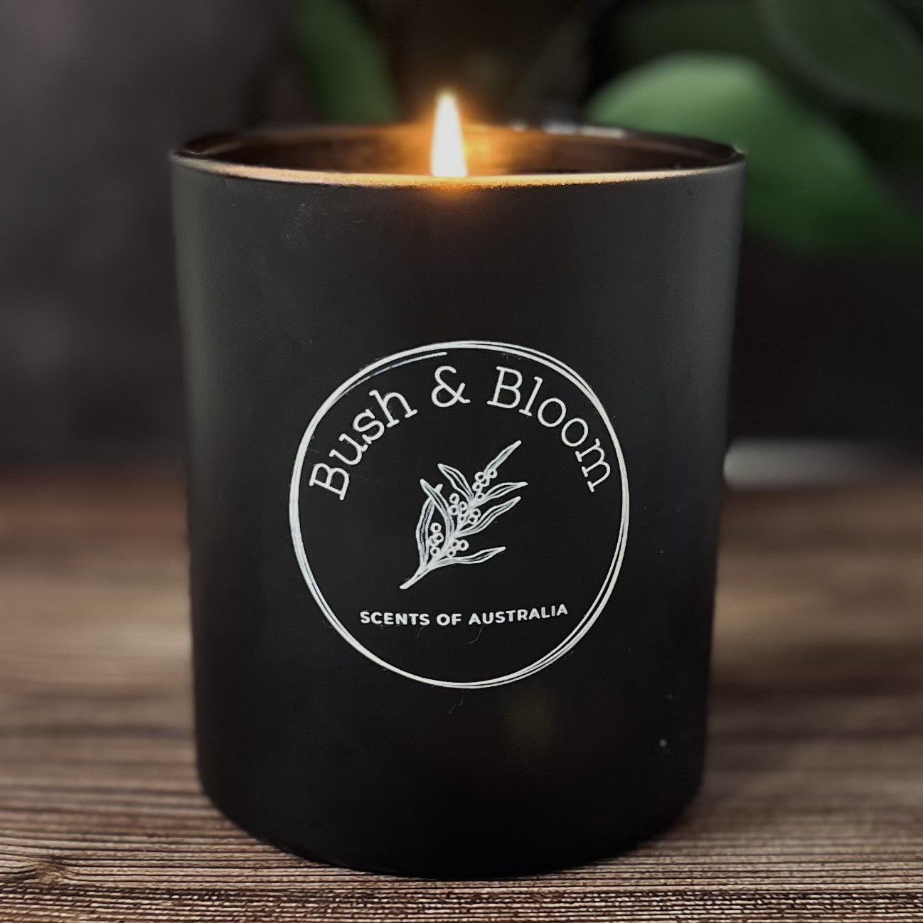 Matte Black Glass Pure Soy Candles