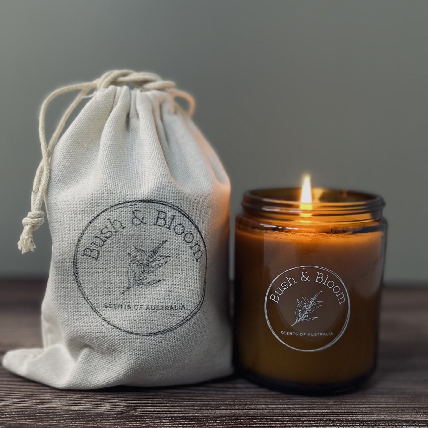 Amber Glass Pure Soy Candles