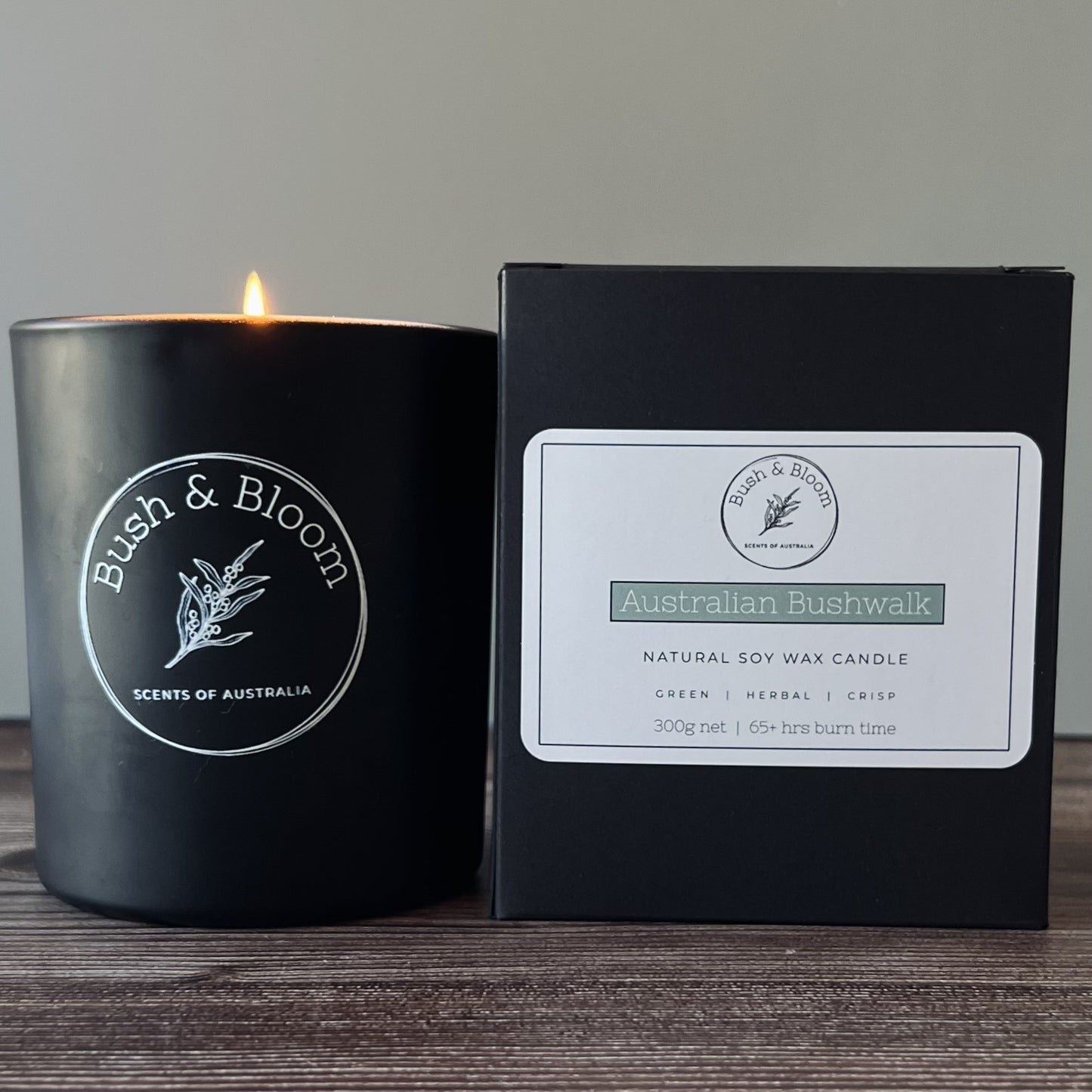 Matte Black Glass Pure Soy Candles