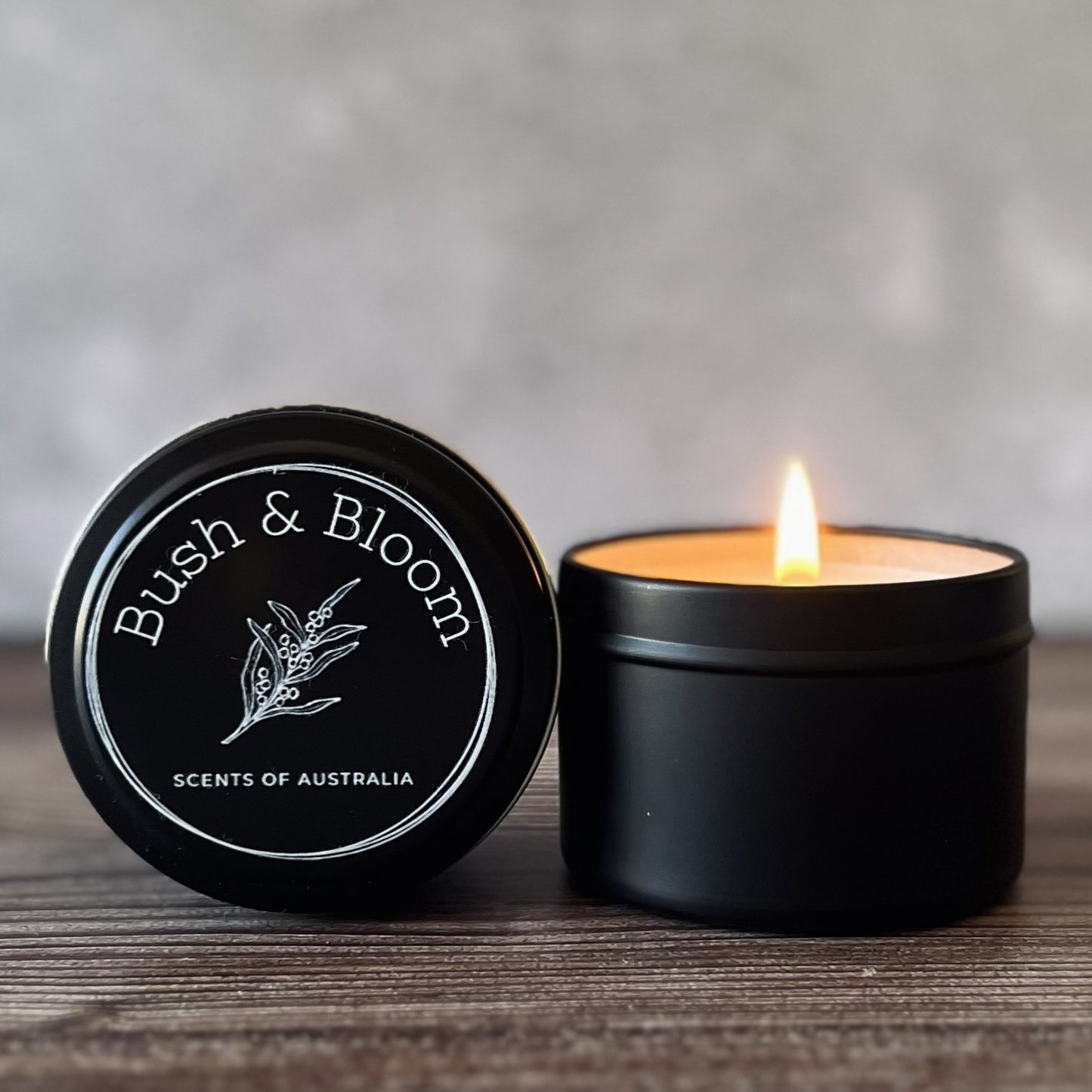 Matte Black Travel Tin Pure Soy Candles